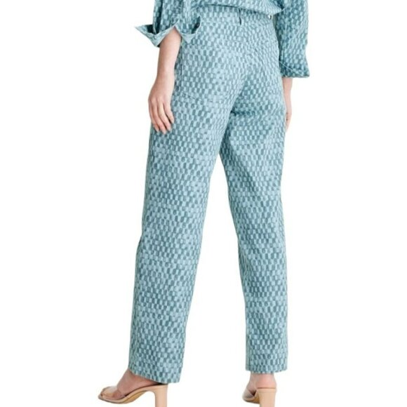 Women's Straight Leg Checkered Denim Pant | Future Collective | 4 - Picture 10 of 10